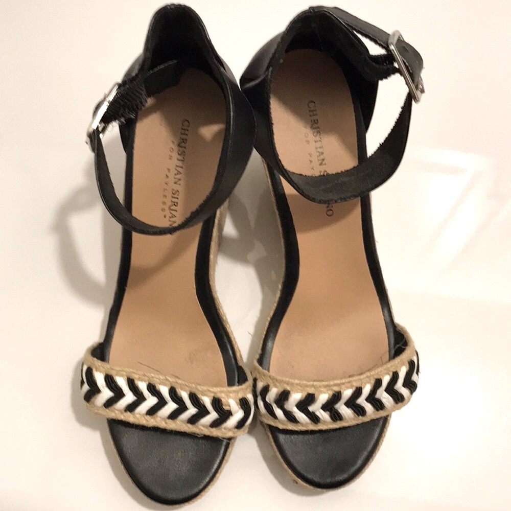 CHRISTIAN SORIANO Espadrille Platform Wedge Sandals - Picture 4 of 8